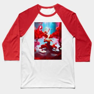 Abstract red trees Baseball T-Shirt